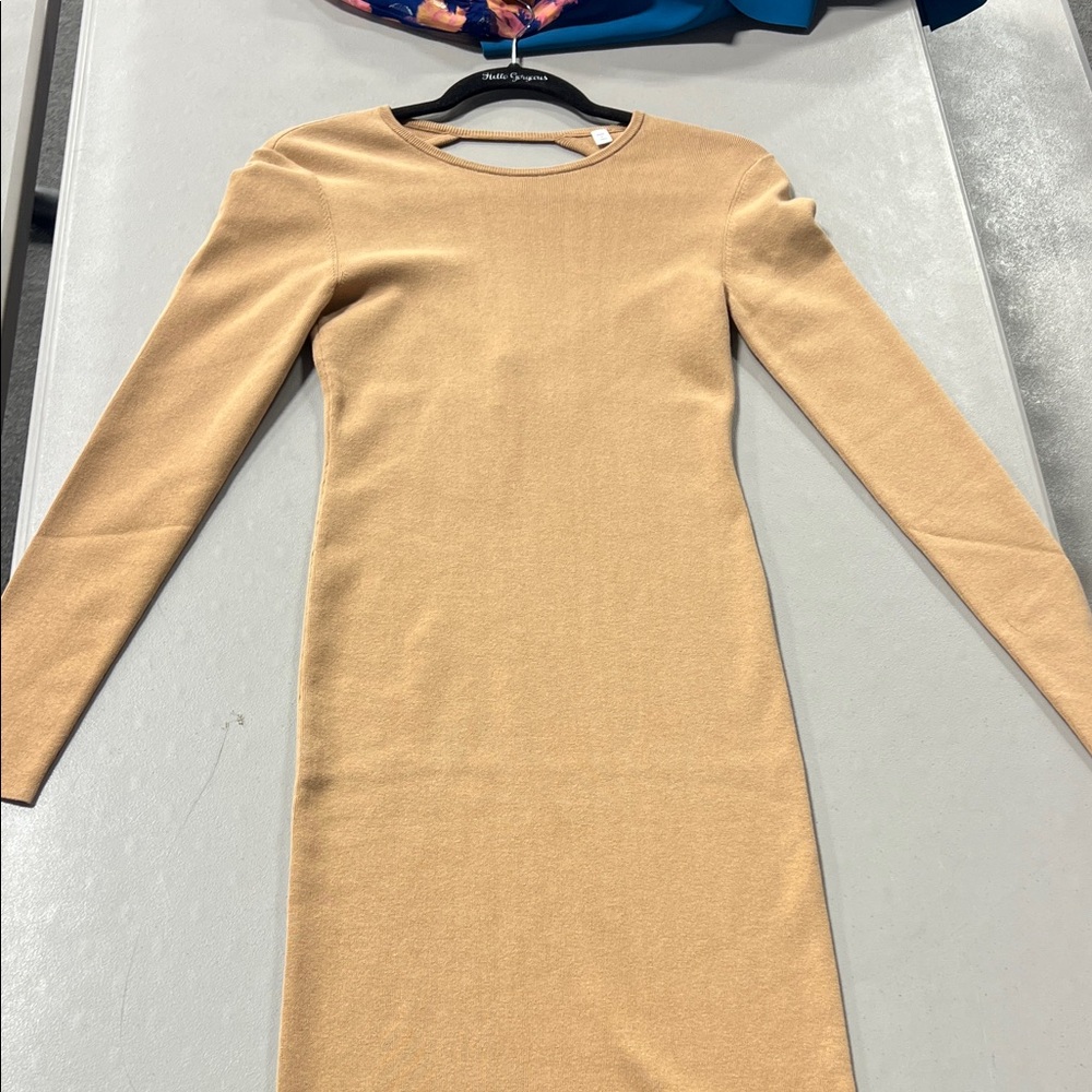 A.L.C. Tan Long Sleeve Dress
